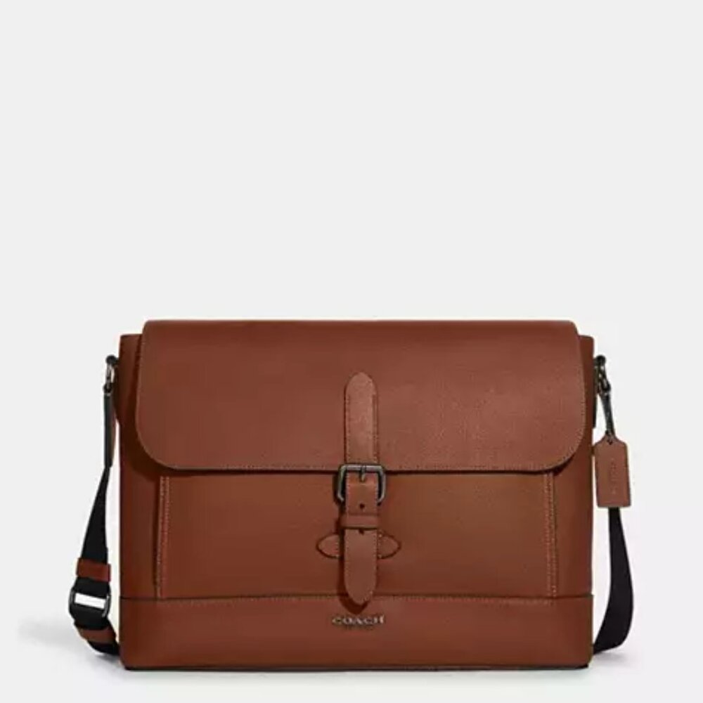 Gently Loved Hudson Messenger In Natural Leather